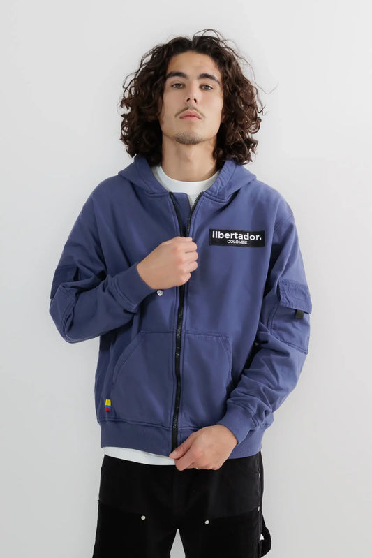 zipper blue