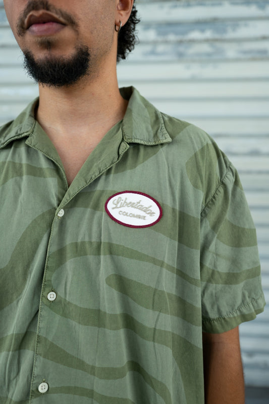 Pablo Shirt Army - detail patch brode Libertador Colombie